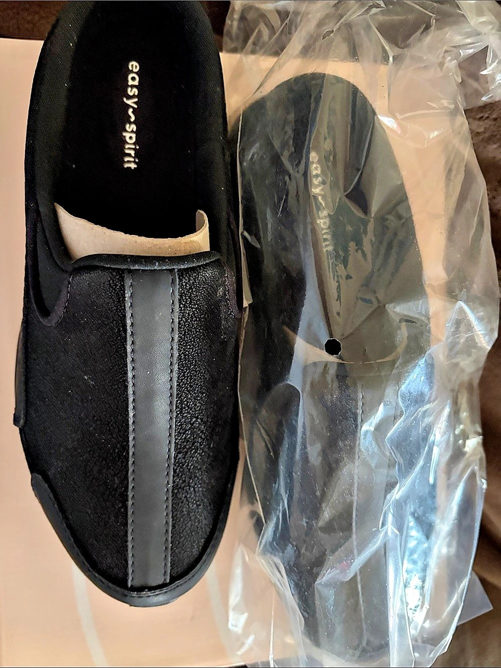easy spirit Black Slip-On Sneakers
